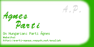 agnes parti business card