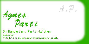 agnes parti business card